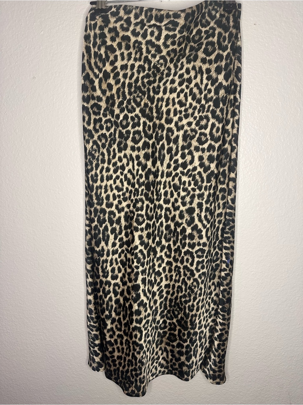 Alya Leopard Print Maxi Skirt - Black and Cream